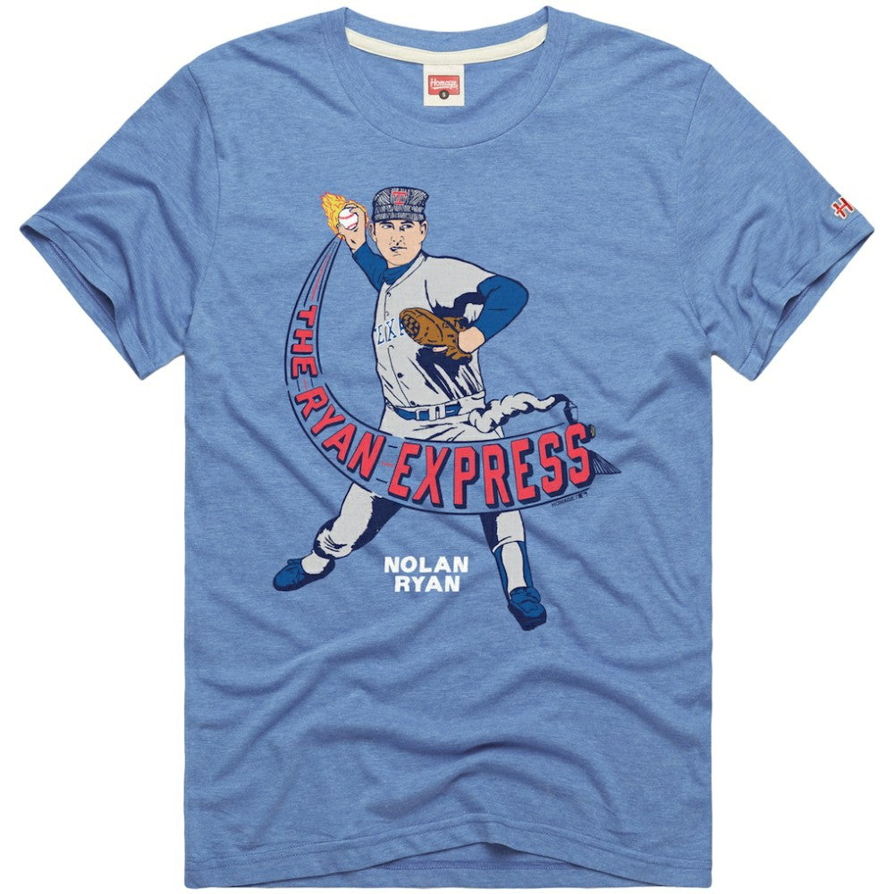 Nolan Ryan Texas Rangers Homage Graphic Player T-Shirt Light Blue