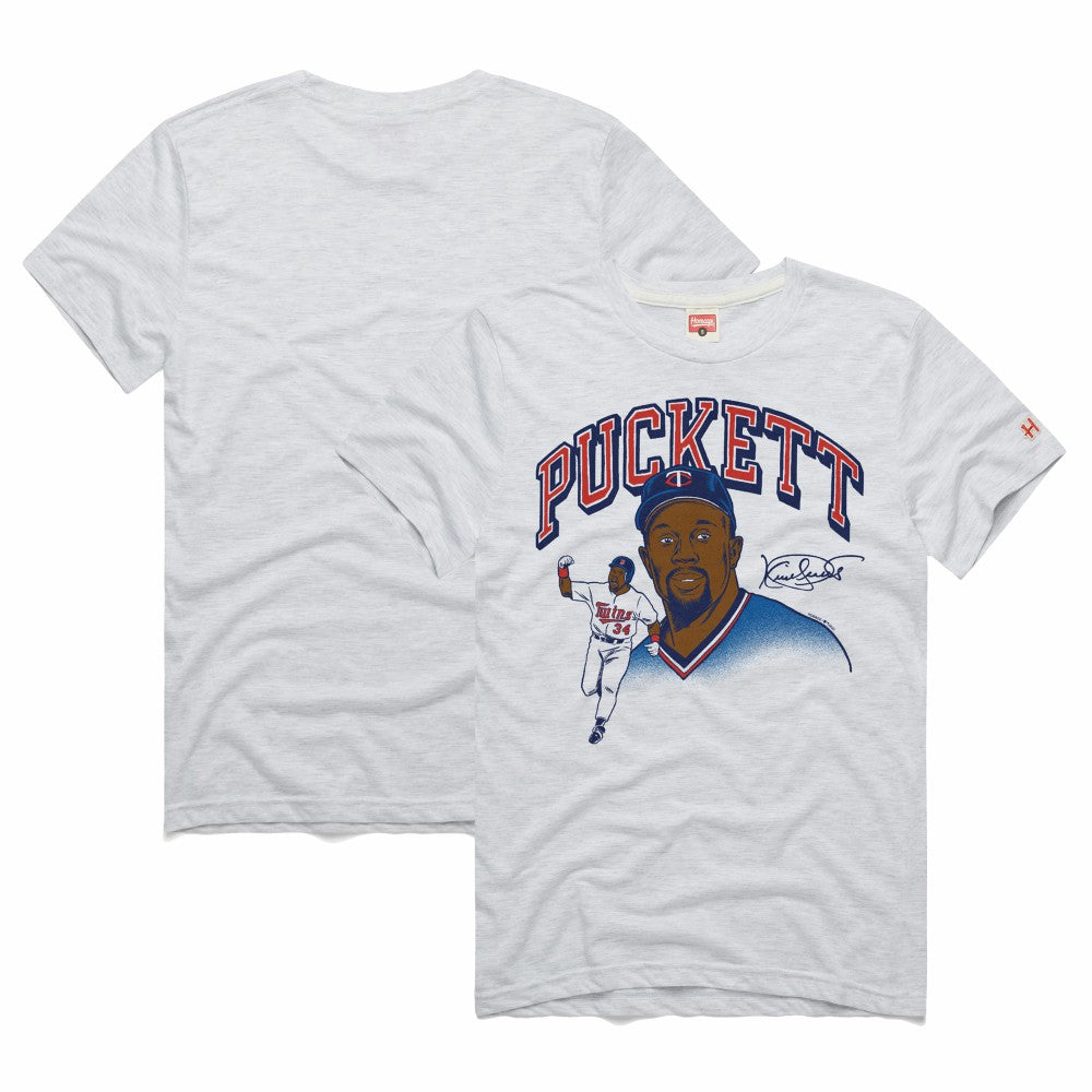 Kirby Puckett Minnesota Twins Homage Graphic Player Tri-Blend T-Shirt Ash