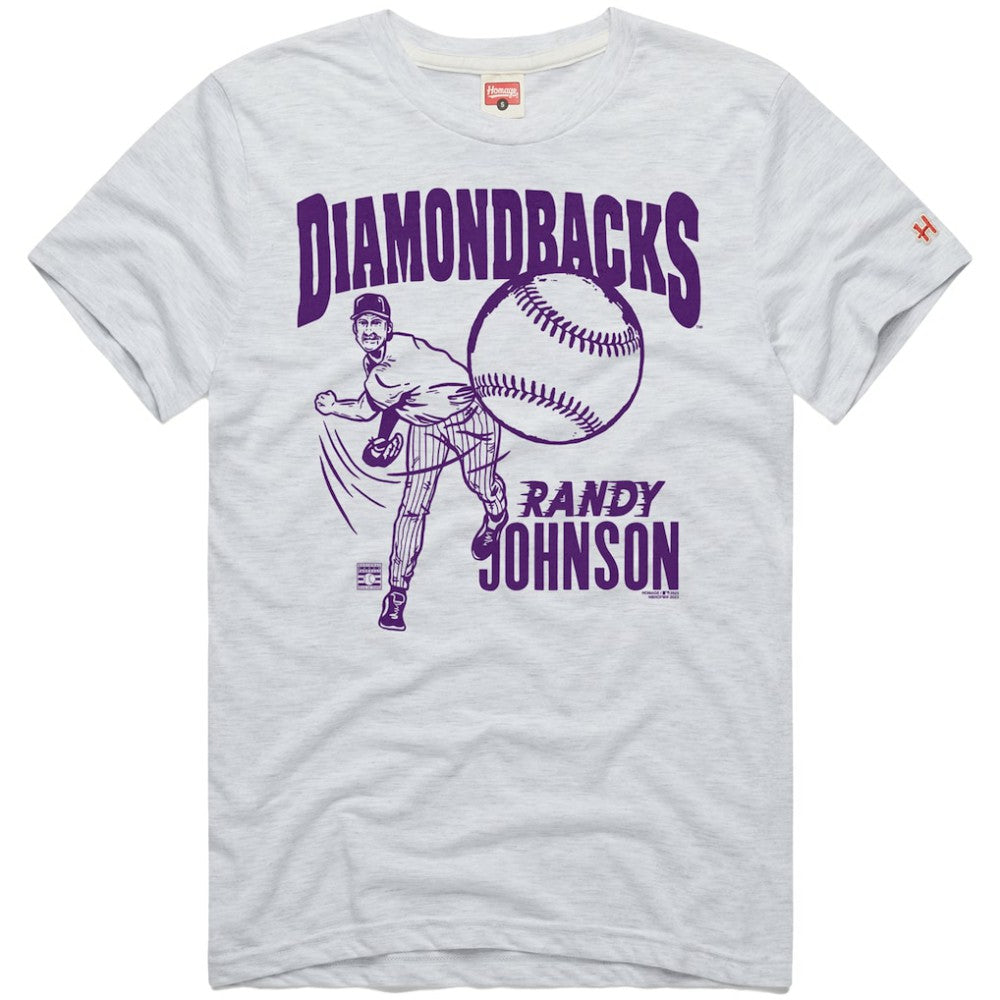 Randy Johnson Arizona Diamondbacks Homage Graphic Player T-Shirt Ash