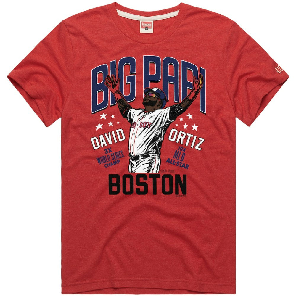 David Ortiz Boston Red Sox Homage Graphic Player T-Shirt Red