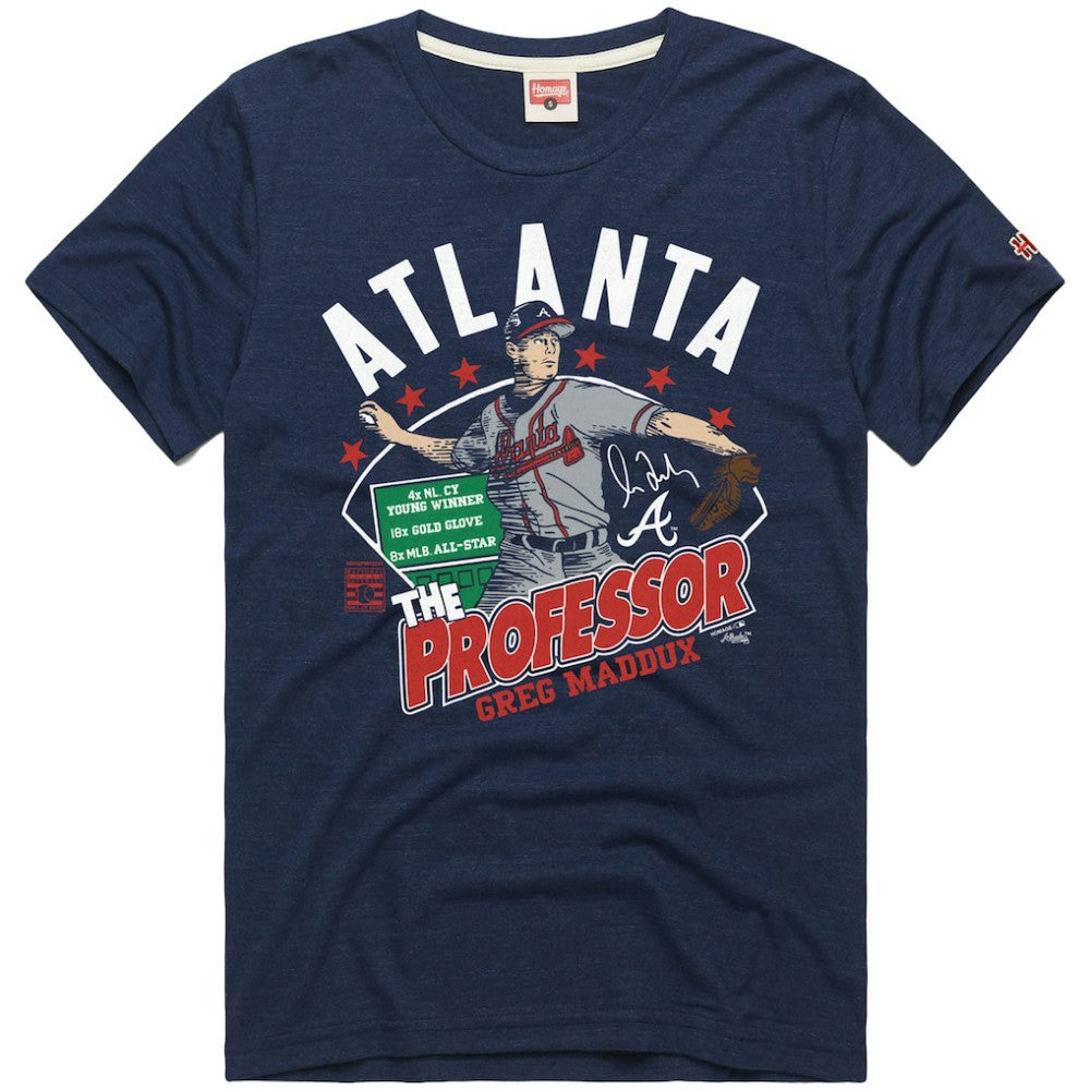 Greg Maddux Atlanta Braves Homage Graphic Player T-Shirt Navy