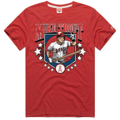 Mike Trout Los Angeles Angels Homage Graphic Player T-Shirt Red