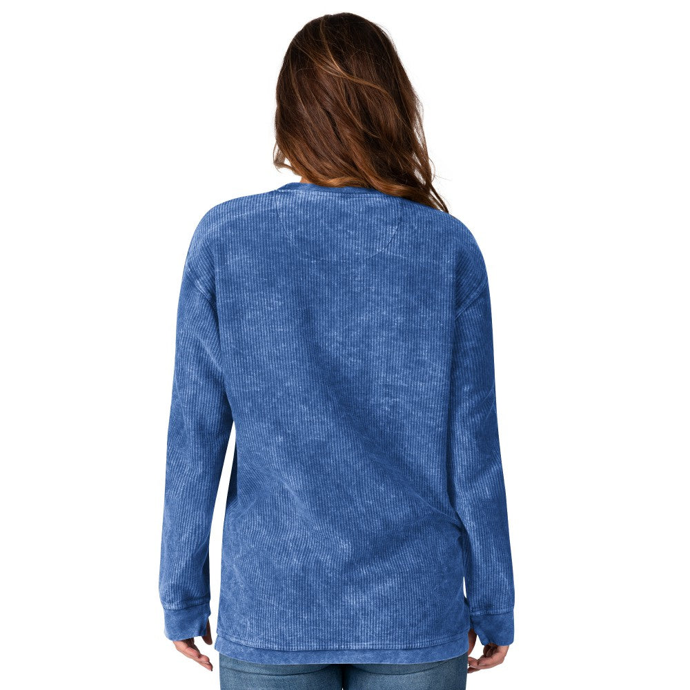 New York Mets G-III 4Her by Carl Banks Women's Comfy Cord Pullover Sweatshirt Royal