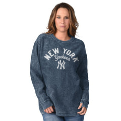 New York Yankees G-III 4Her by Carl Banks Women's Comfy Cord Pullover Sweatshirt Navy