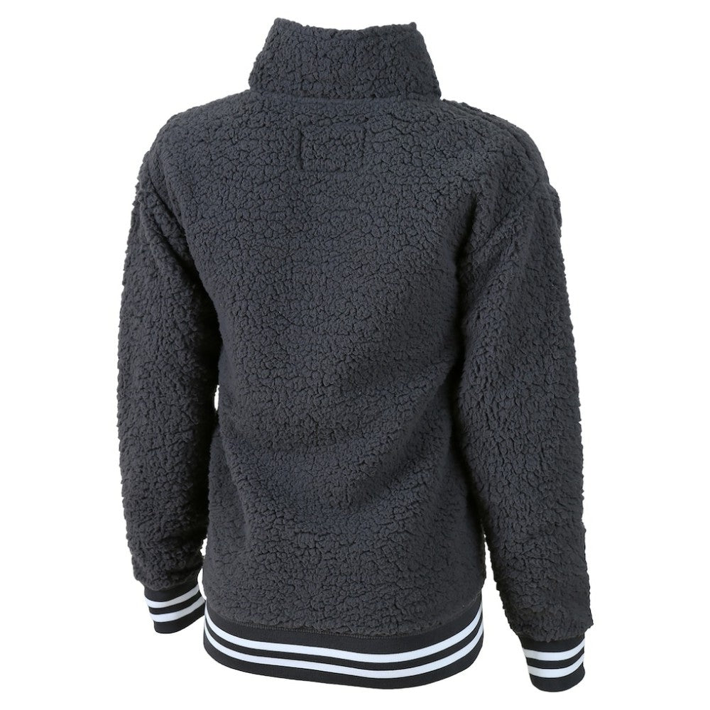 Los Angeles Dodgers G-III 4Her by Carl Banks Women's Play Action Sherpa Fleece Quarter-Zip Jacket Gray