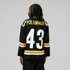 Troy Polamalu Pittsburgh Steelers Maxxed Out Fashion Hockey Jersey - Black sale