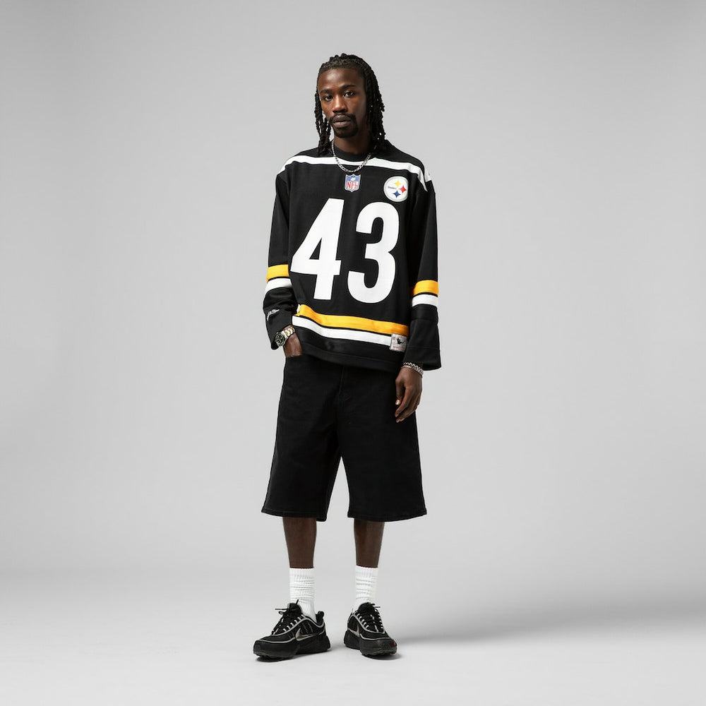 Troy Polamalu Pittsburgh Steelers Maxxed Out Fashion Hockey Jersey - Black sale