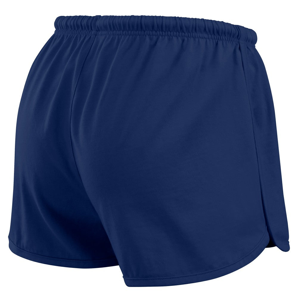 Cleveland Guardians WEAR by Erin Andrews Women's Heavy Rugby Jersey Cropped Long Sleeve T-Shirt & Shorts Lounge Set Navy