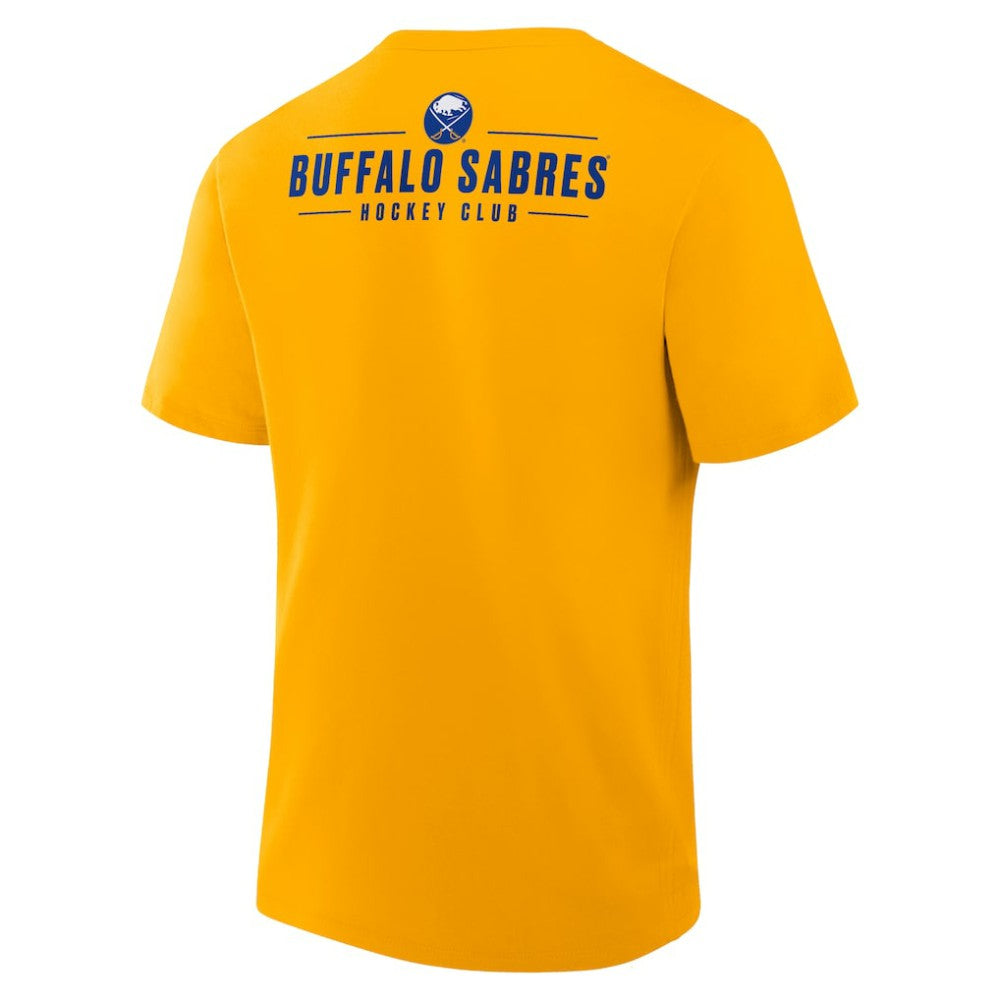 Buffalo Sabres Fanatics Crash The Net Legacy T-Shirt - Gold T-shirts