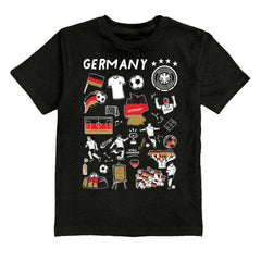 Germany National Team Vive La Fete Youth Impressions Artwork T-Shirt - Black for sale