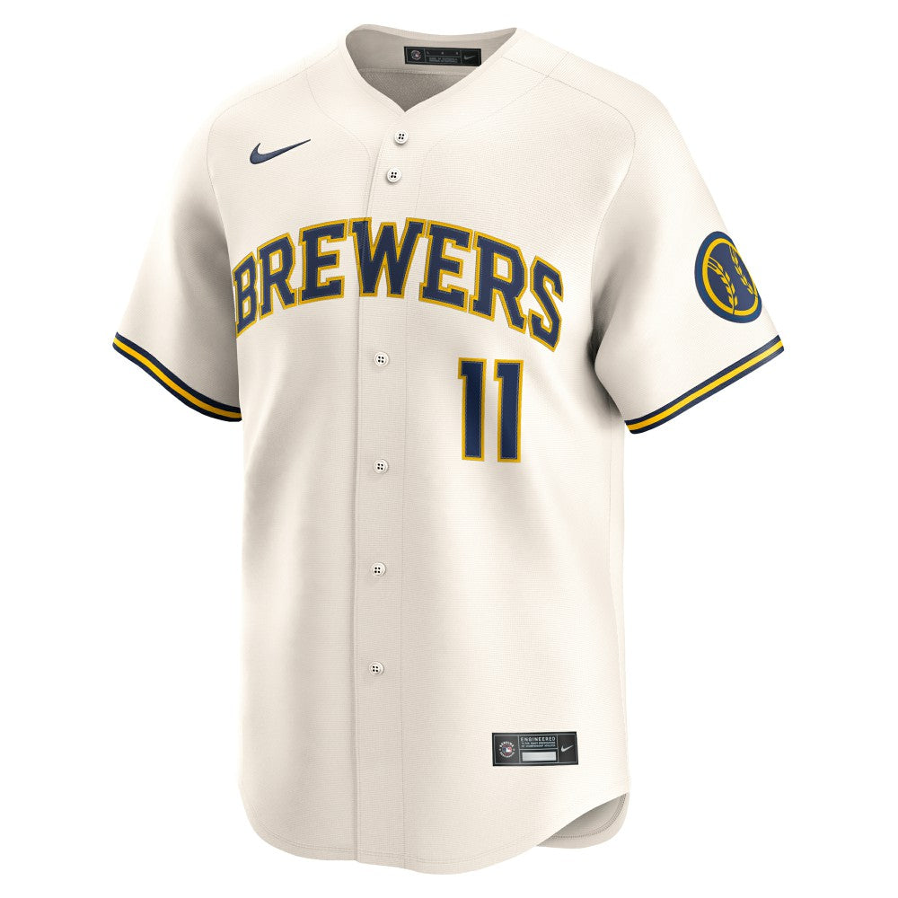 Jackson Chourio Milwaukee Brewers Home Limited Jersey Cream