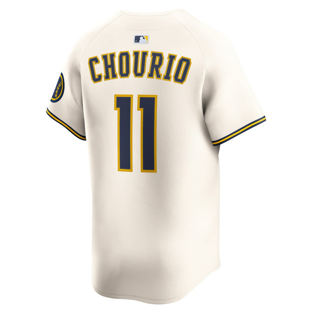 Jackson Chourio Milwaukee Brewers Home Limited Jersey Cream