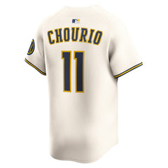 Jackson Chourio Milwaukee Brewers Home Limited Jersey Cream