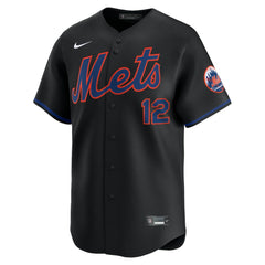 Francisco Lindor New York Mets Alternate Limited Jersey Black