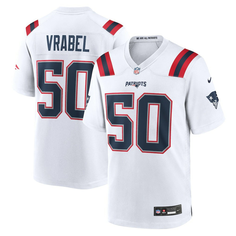 Mike Vrabel New England Patriots Retired Player Game Jersey - White discount