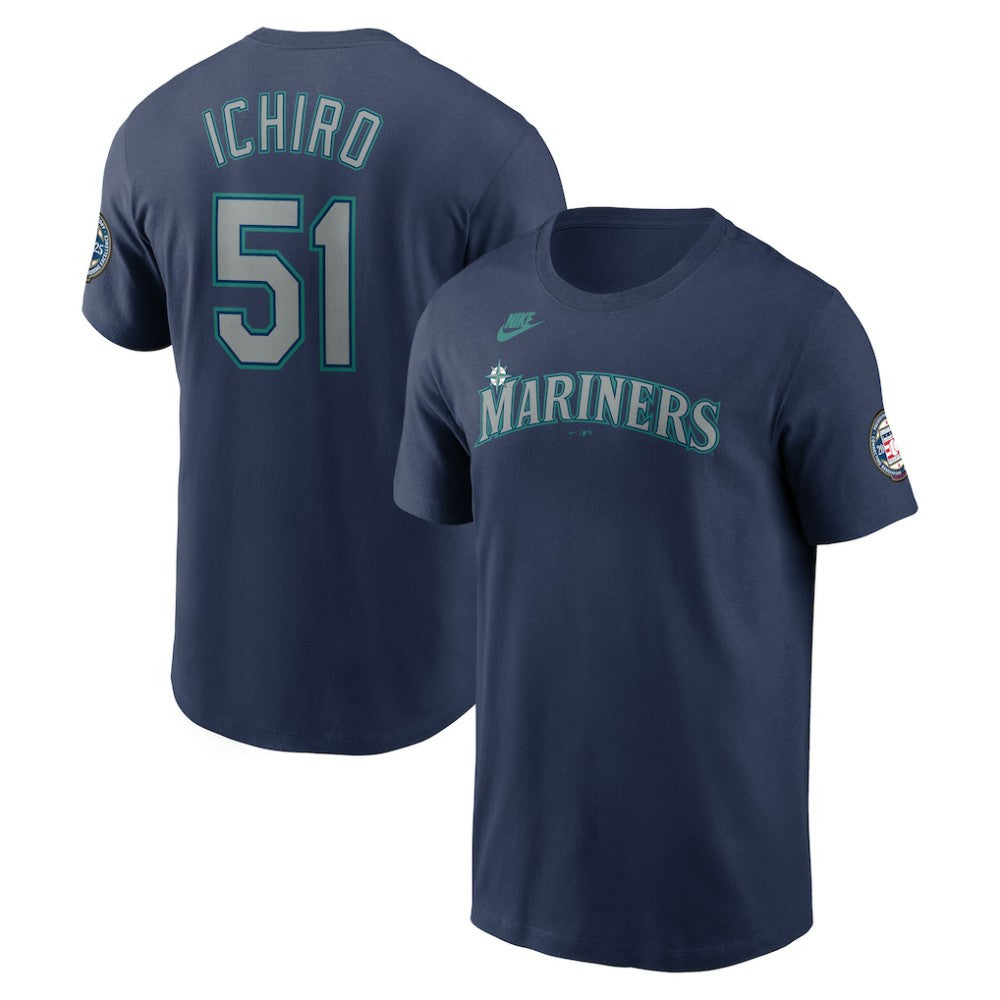 Ichiro Suzuki Seattle Mariners 2025 National Baseball Hall of Fame Name & Number T-Shirt Navy