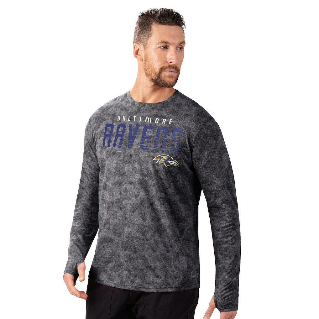 Baltimore Ravens MSX by Michael Strahan Performance Camo Long Sleeve T-Shirt - Black discount