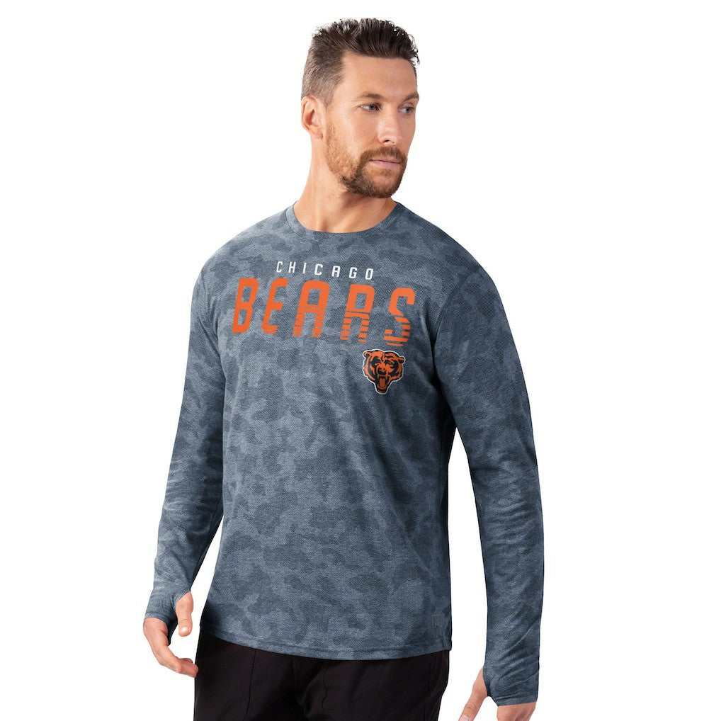 Chicago Bears MSX by Michael Strahan Performance Camo Long Sleeve T-Shirt - Navy on sale