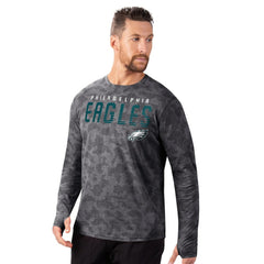 Philadelphia Eagles MSX by Michael Strahan Performance Camo Long Sleeve T-Shirt - Black sale