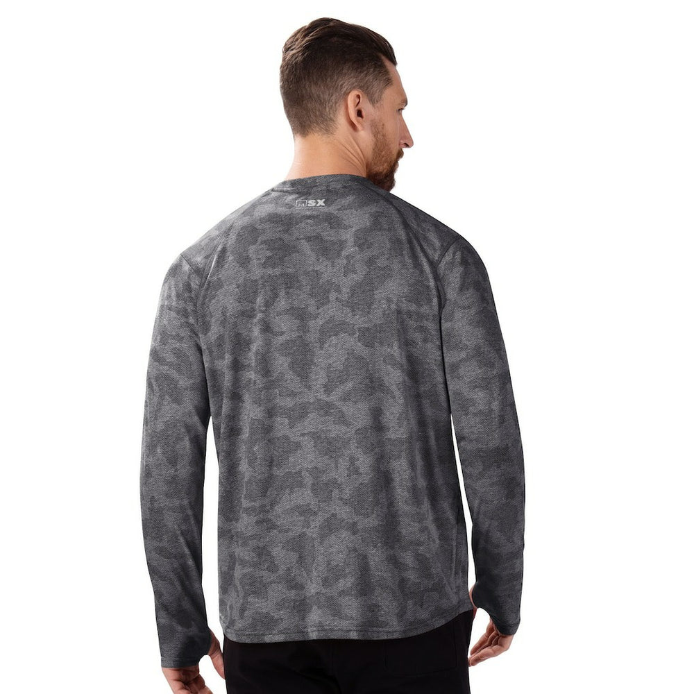 Philadelphia Eagles MSX by Michael Strahan Performance Camo Long Sleeve T-Shirt - Black sale