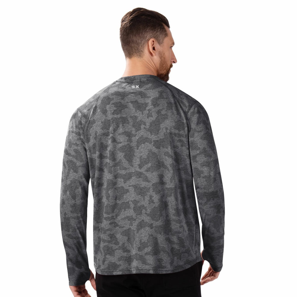 Detroit Lions MSX by Michael Strahan Performance Camo Long Sleeve T-Shirt - Black outlet
