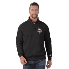 Minnesota Vikings Starter Classic Half-Zip Pullover Sweatshirt - Black discount