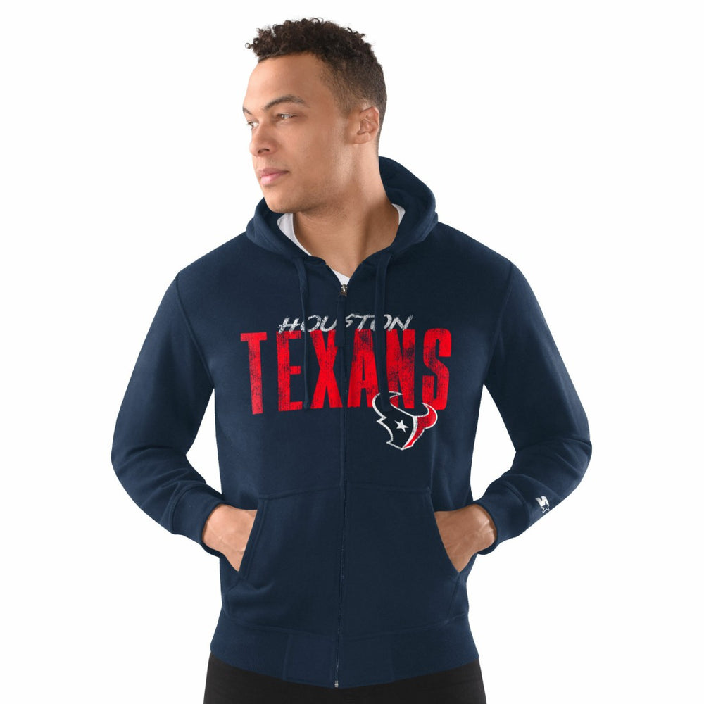 Houston Texans Starter Distressed Classic Full-Zip Hoodie - Navy outlet