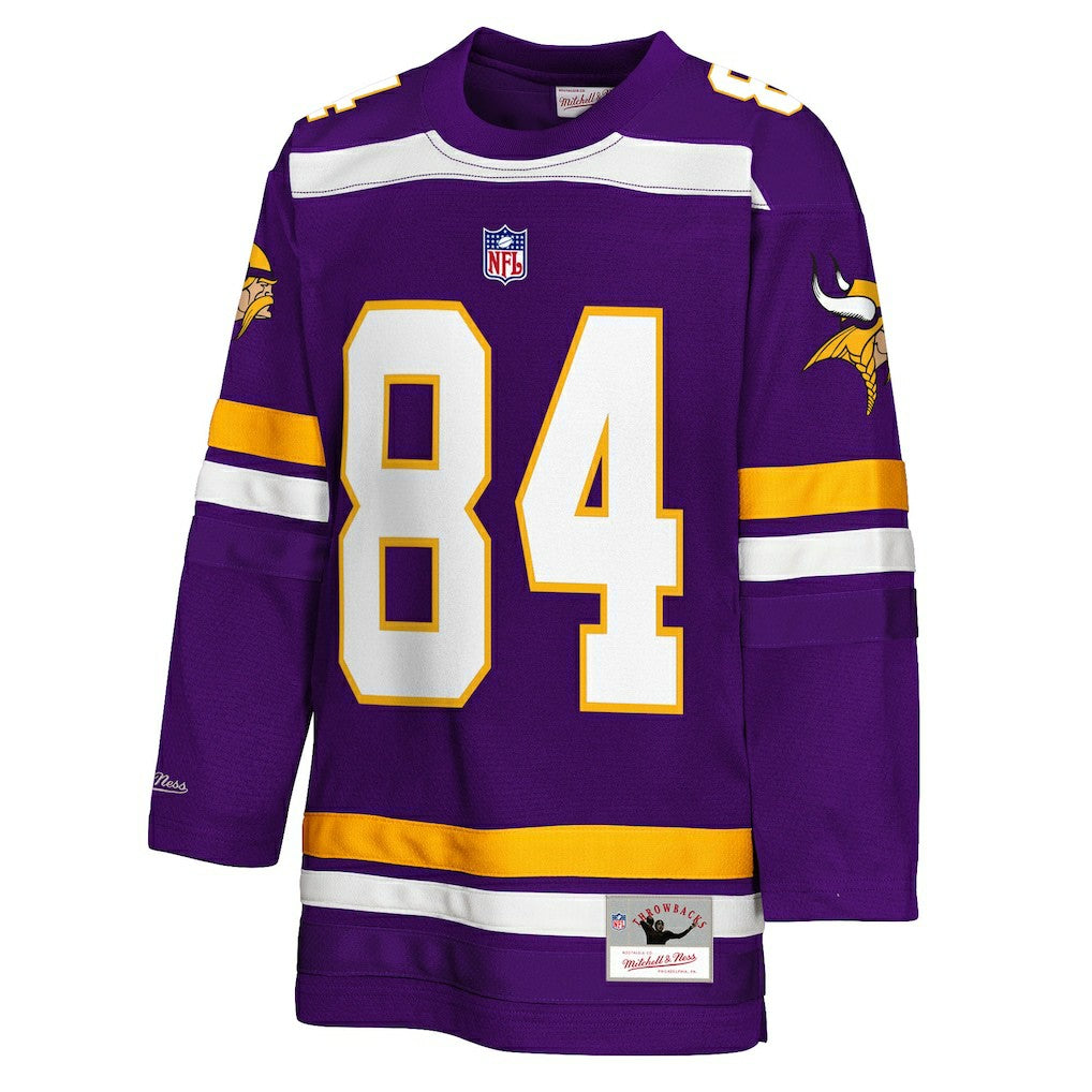 Randy Moss Minnesota Vikings Youth Hockey Fashion Jersey - Purple for sale