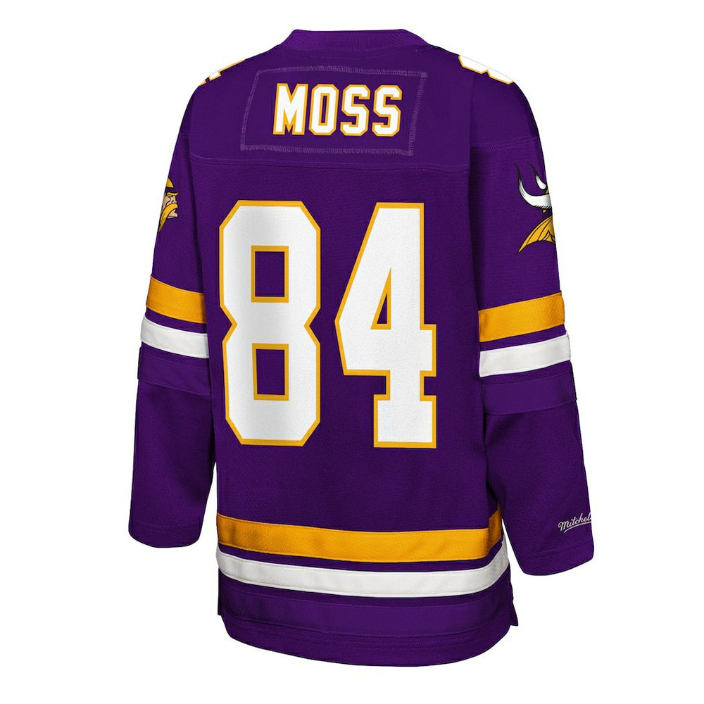 Randy Moss Minnesota Vikings Youth Hockey Fashion Jersey - Purple for sale