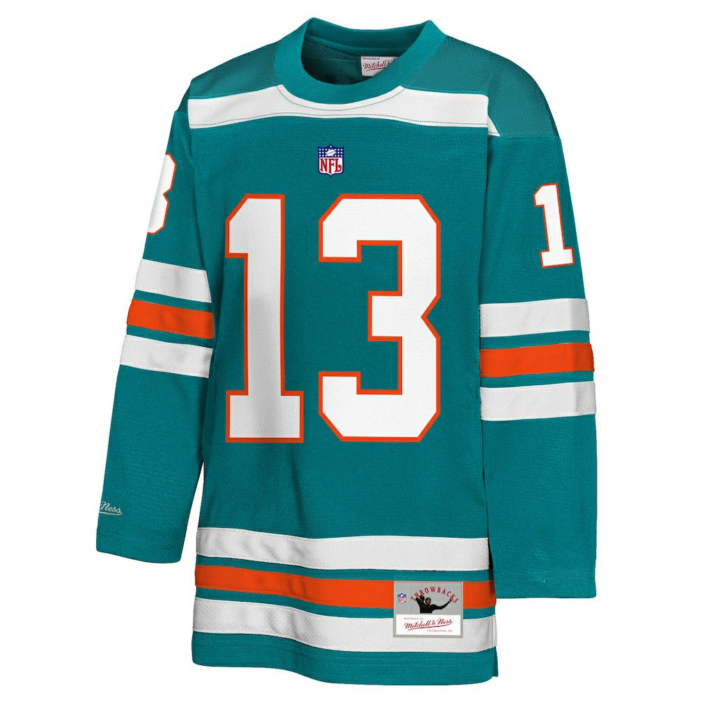 Dan Marino Miami Dolphins Youth Hockey Fashion Jersey - Aqua for sale