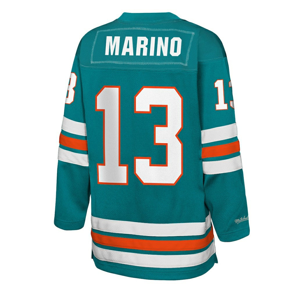 Dan Marino Miami Dolphins Youth Hockey Fashion Jersey - Aqua for sale