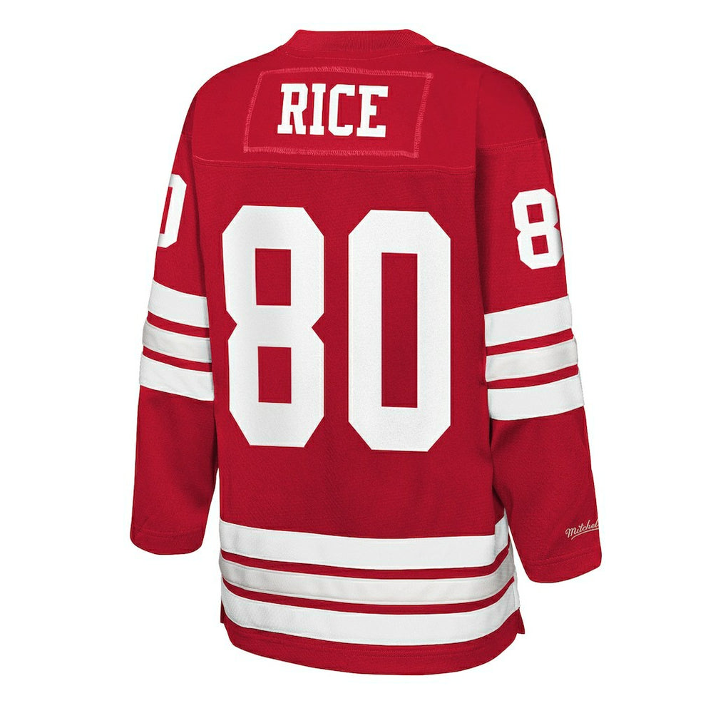 Jerry Rice San Francisco 49ers Youth Hockey Fashion Jersey - Scarlet sale