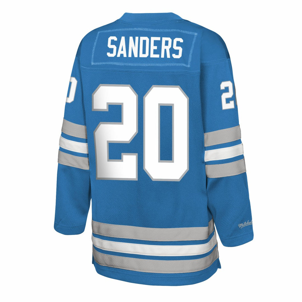 Barry Sanders Detroit Lions Youth Hockey Fashion Jersey - Blue discount
