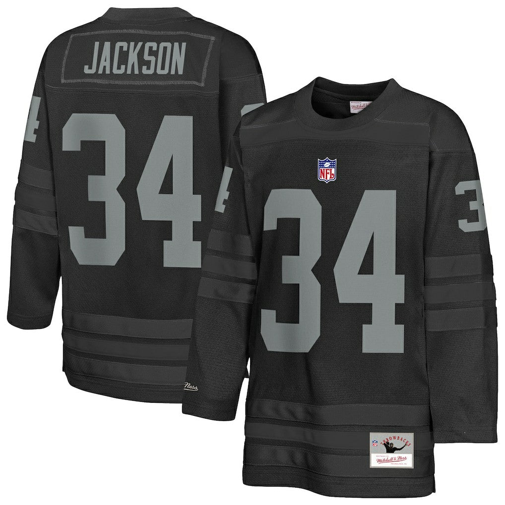 Bo Jackson Las Vegas Raiders Youth Hockey Fashion Jersey - Black cheap