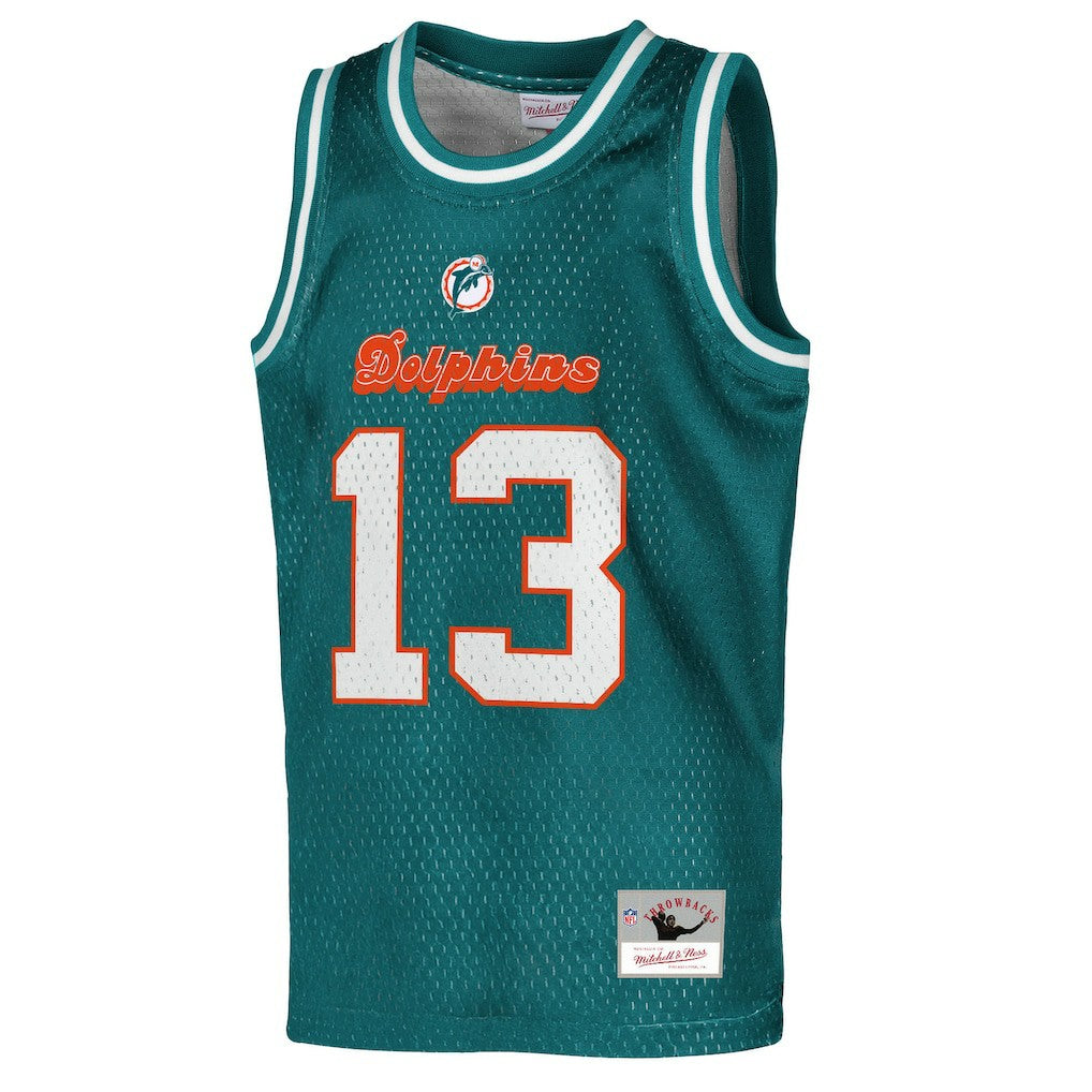 Dan Marino Miami Dolphins Youth Retired Player NFL Basketball Fashion Jersey - Aqua outlet