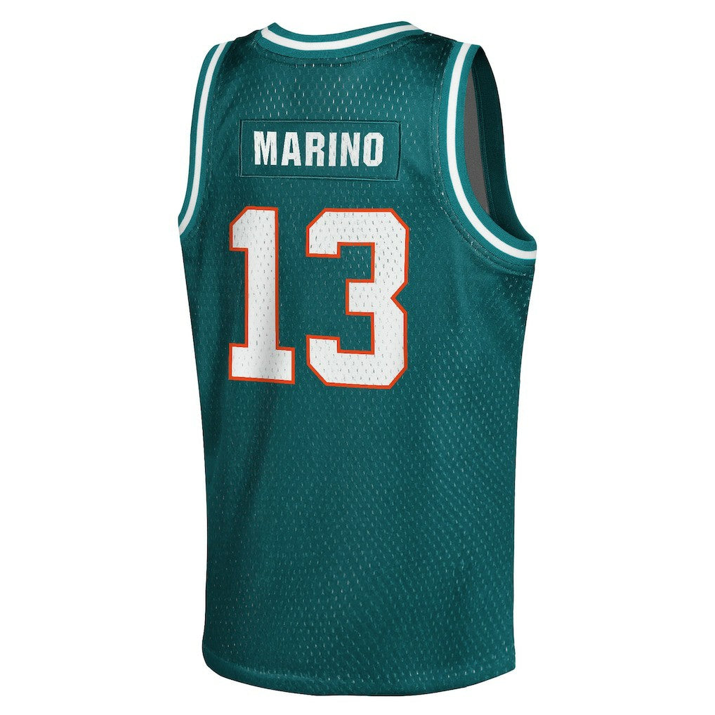 Dan Marino Miami Dolphins Youth Retired Player NFL Basketball Fashion Jersey - Aqua outlet