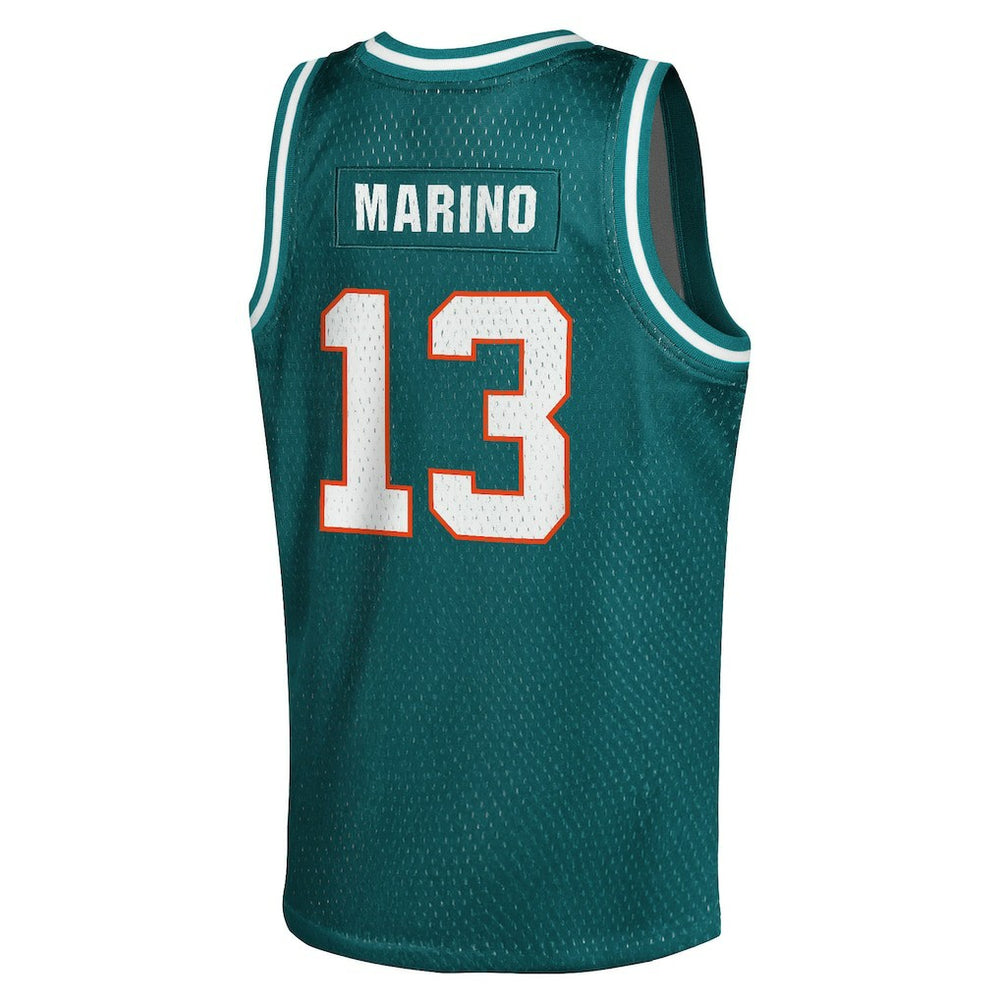 Dan Marino Miami Dolphins Youth Retired Player NFL Basketball Fashion Jersey - Aqua outlet