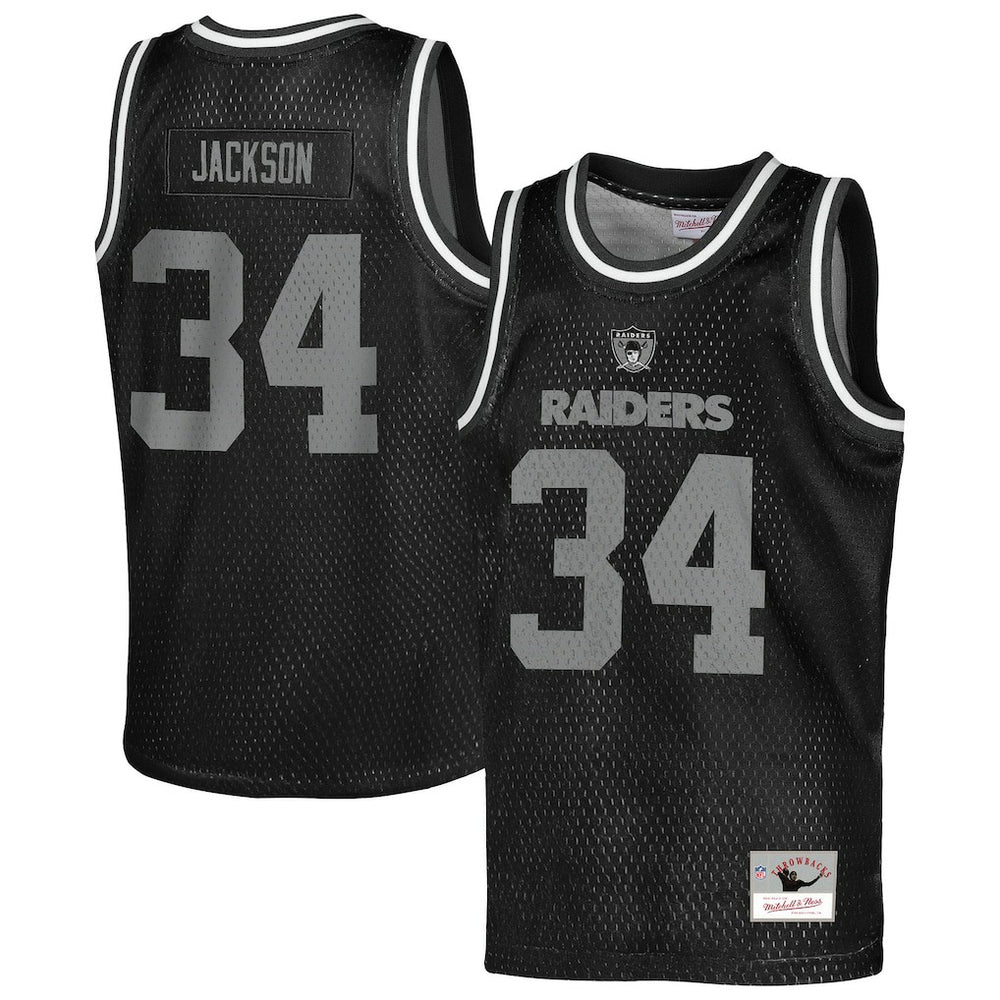 Bo Jackson Las Vegas Raiders Youth Retired Player NFL Basketball Fashion Jersey - Black online