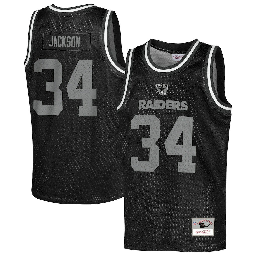 Bo Jackson Las Vegas Raiders Youth Retired Player NFL Basketball Fashion Jersey - Black online