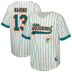 Dan Marino Miami Dolphins Youth Retired Player Name & Number Baseball Jersey - Cream discount