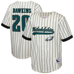 Brian Dawkins Philadelphia Eagles Youth Retired Player Name & Number Baseball Jersey - Cream discount
