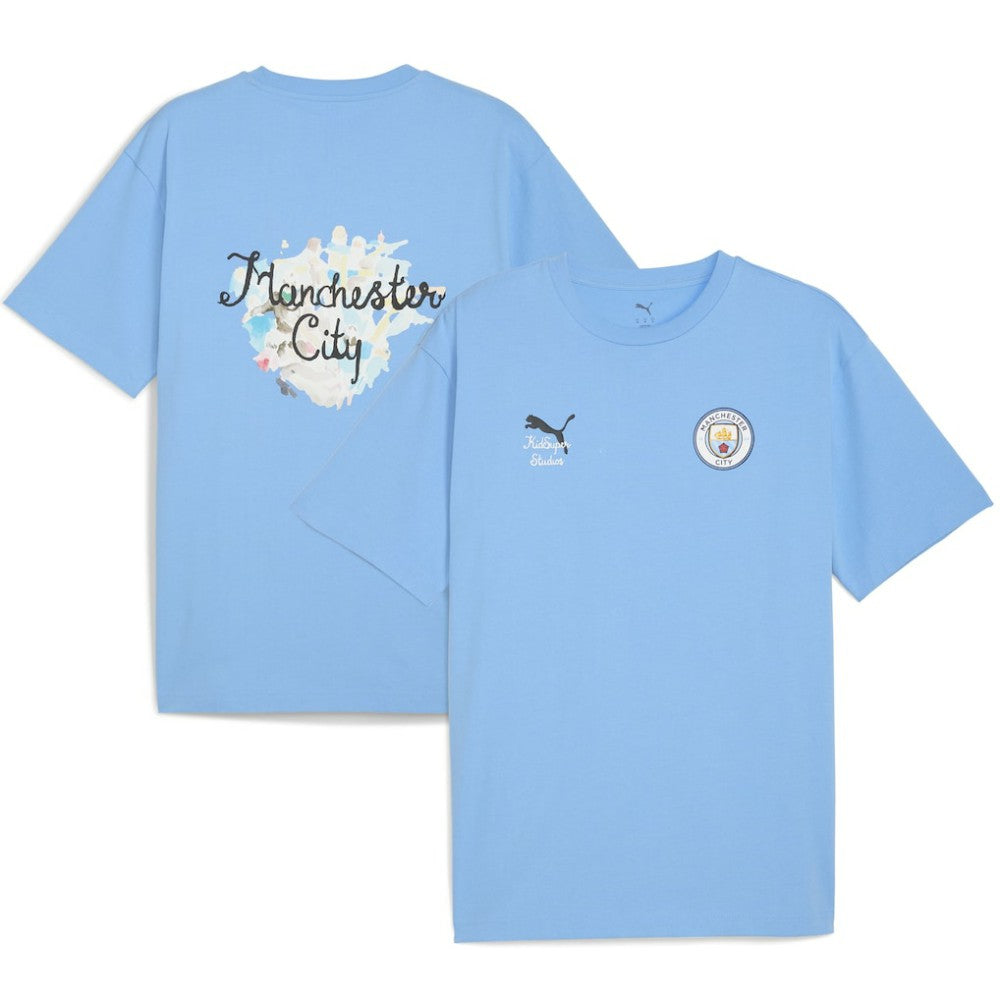 Manchester City x KidSuper 2025 FIFA Club World Cup Graphic T-Shirt - Light Blue sale