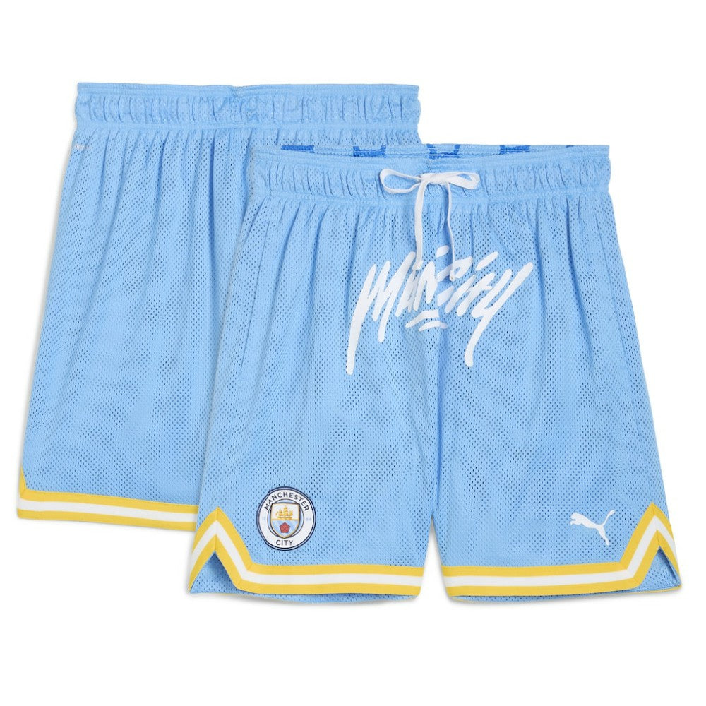 Manchester City 2025 FIFA Club World Cup Hoops Reversible Shorts - Light Blue for sale