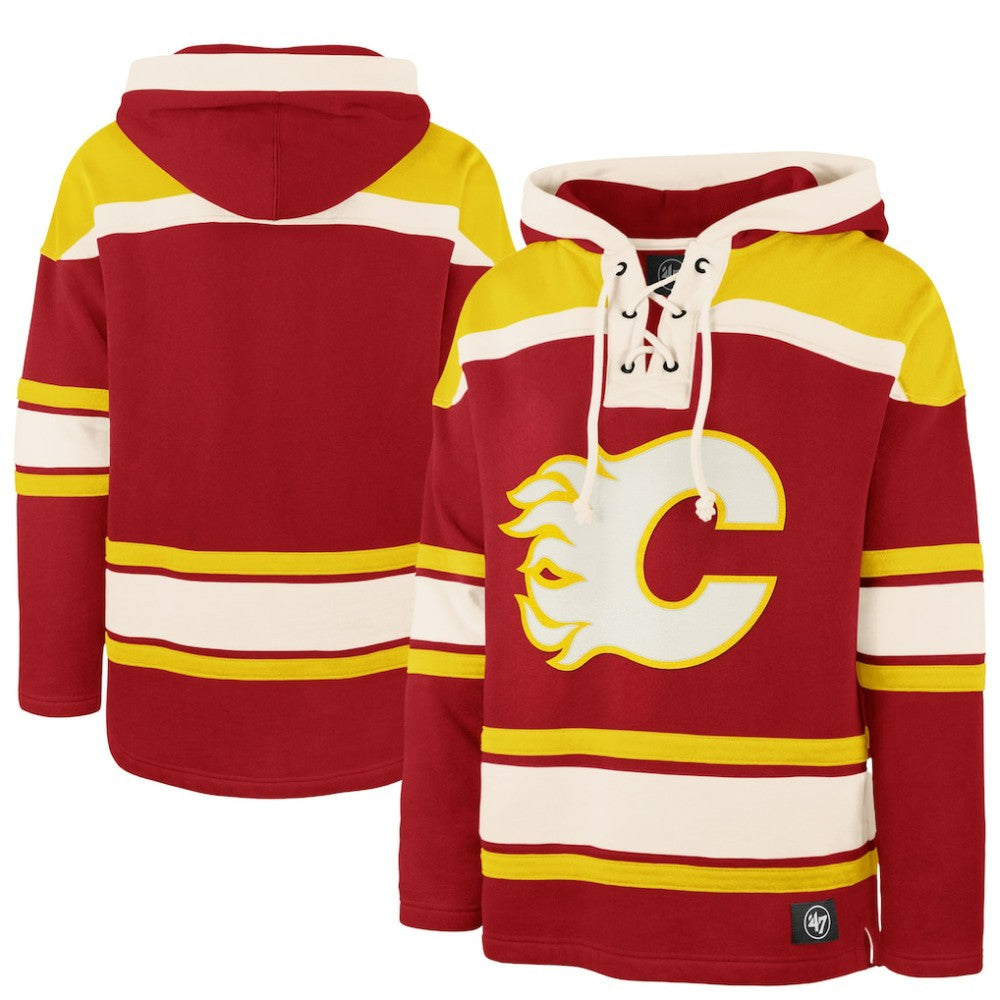 Calgary Flames '47 Superior Lacer Hoodie - Red Hoodies