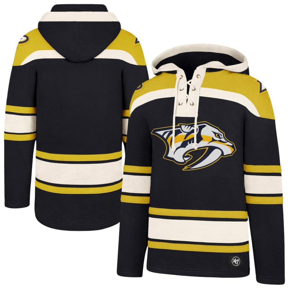 Nashville Predators '47 Superior Lacer Hoodie - Black Hoodies