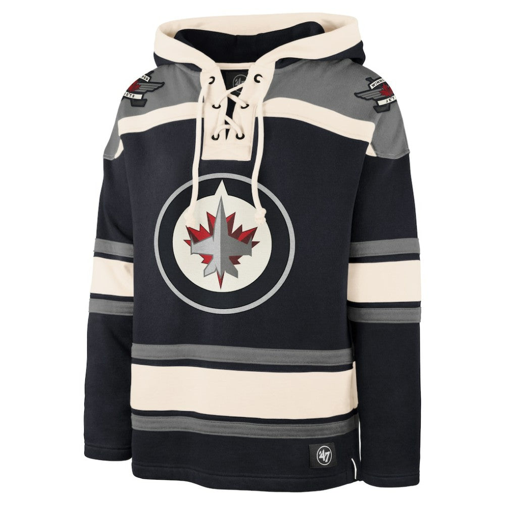 Winnipeg Jets '47 Superior Lacer Hoodie - Navy Hoodies