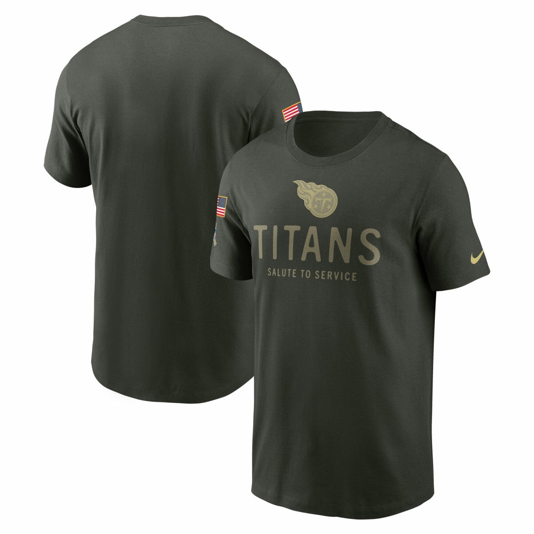 Tennessee Titans 2025 Salute to Service Sideline Primary Edge Dri-FIT T-Shirt - Forest Green cheap
