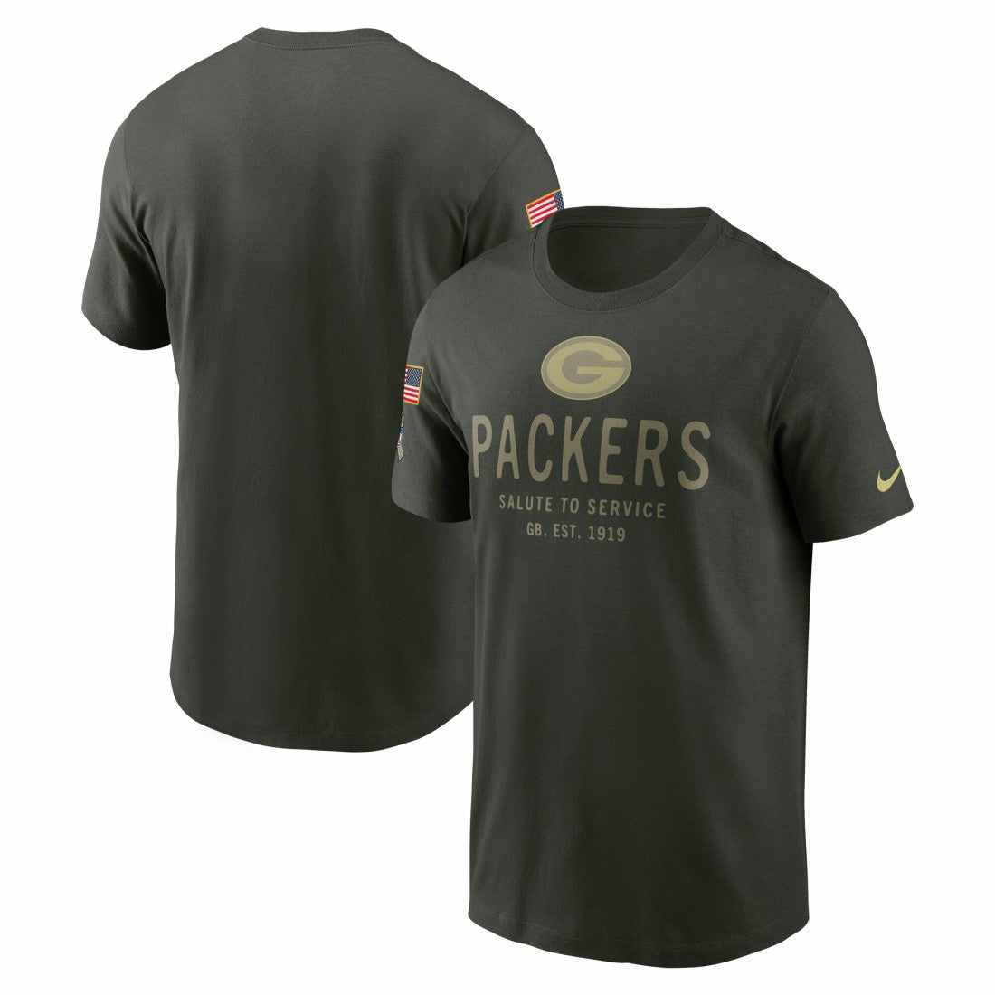 Green Bay Packers 2025 Salute to Service Sideline Primary Edge Dri-FIT T-Shirt - Forest Green discount