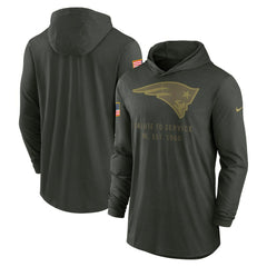 New England Patriots 2025 Salute to Service Sideline Dri-FIT Lightweight Hooded Pullover - Forest Green online