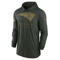 New England Patriots 2025 Salute to Service Sideline Dri-FIT Lightweight Hooded Pullover - Forest Green online